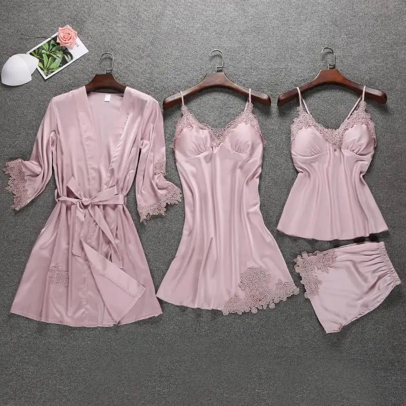 White Wedding Bride Bridesmaid Nightwear Summer New Women Robe Sexy Sleepwear Lace Intimate Lingerie Kimono Bath Gown M-XXL