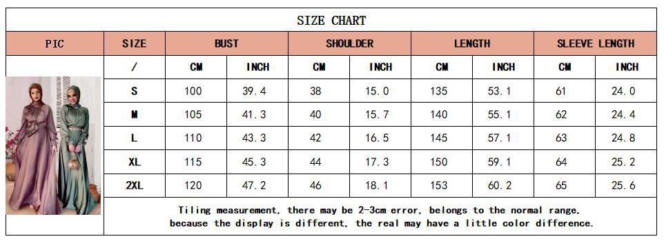 Ramadan Eid Fashion Muslim Dress Silky Soft Robe Musulmane Abaya Elegant Silky Muslim Arab Worship Service Clothing WY1461