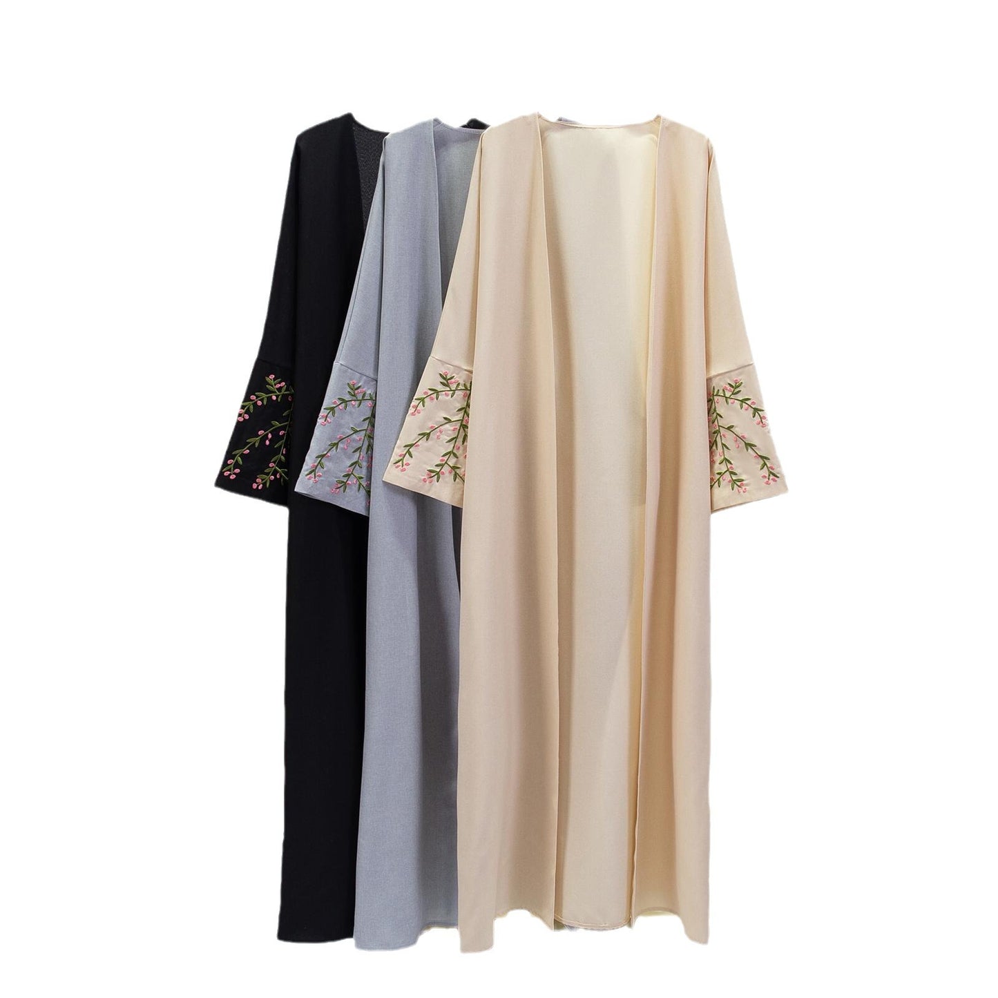 Cross-border Trade AliExpress Amazon Abaya Clothing Embroidered Dress Flower Embroidered Cardigan Robe