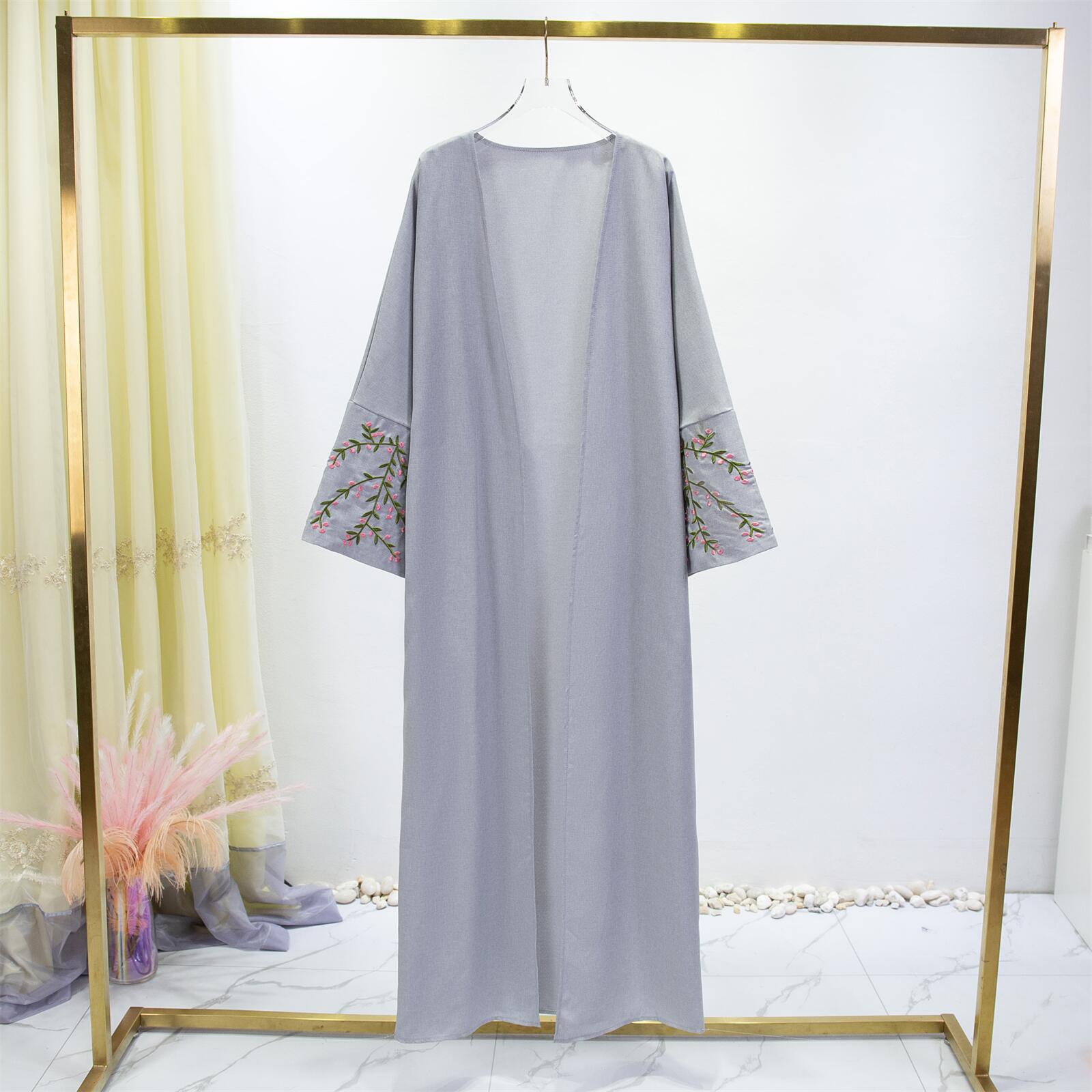 Cross-border Trade AliExpress Amazon Abaya Clothing Embroidered Dress Flower Embroidered Cardigan Robe