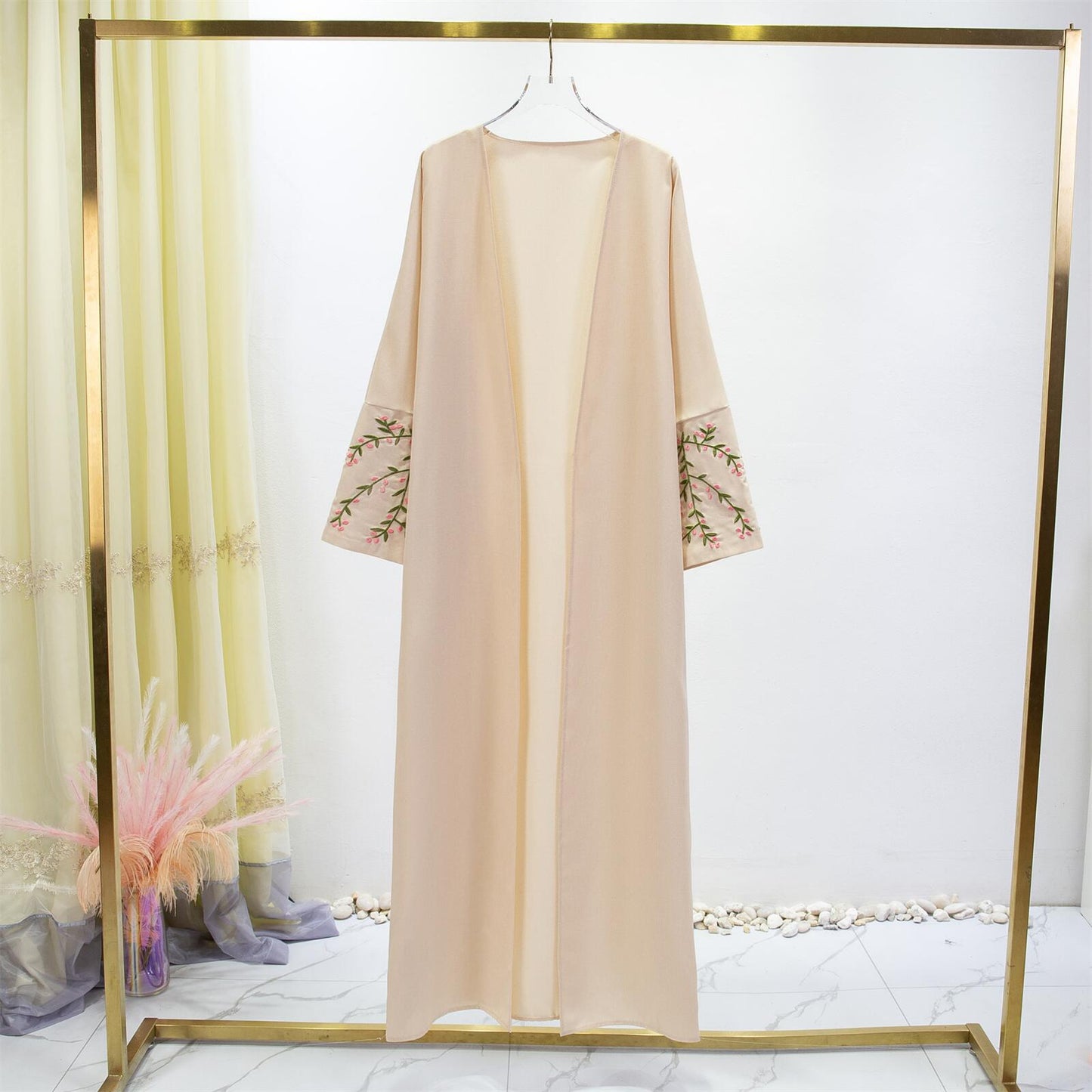 Cross-border Trade AliExpress Amazon Abaya Clothing Embroidered Dress Flower Embroidered Cardigan Robe