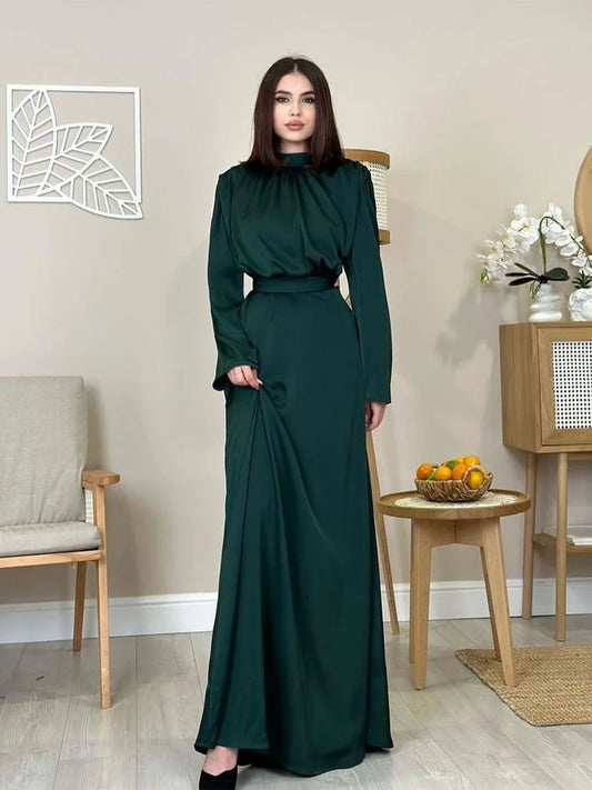 Eid Muslim Party Dress for Women Jalabiya Abaya Ramadan Long Dresses Abayas Woman Kimono Robe Caftan Vestidos Largos 2024