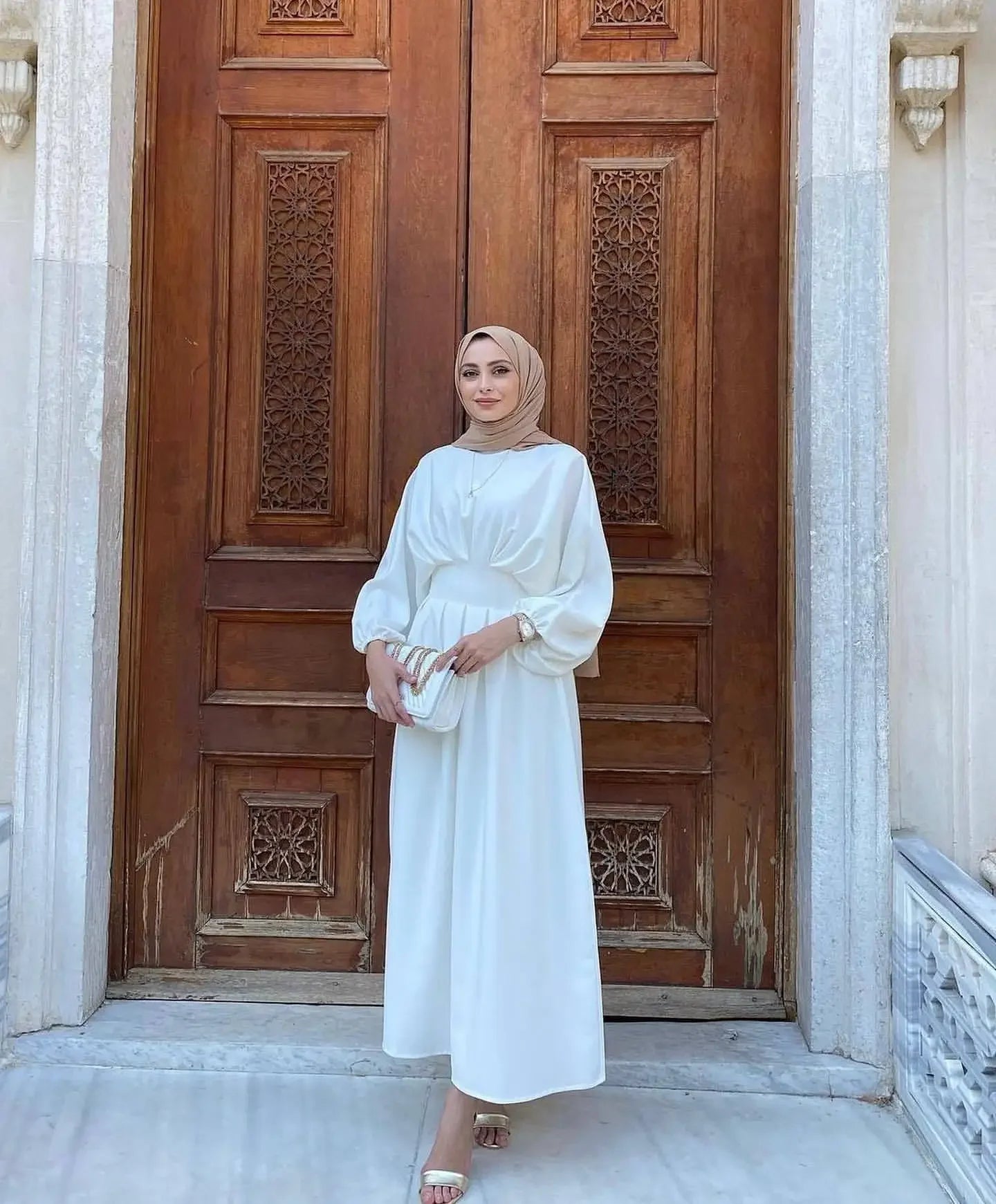 Eid Modest Muslim Dress for Women Jalabiya Ramadan Robe Dress 2024 Ramadan Caftan Party Long Dresses Vestido Largo Full Sleeve