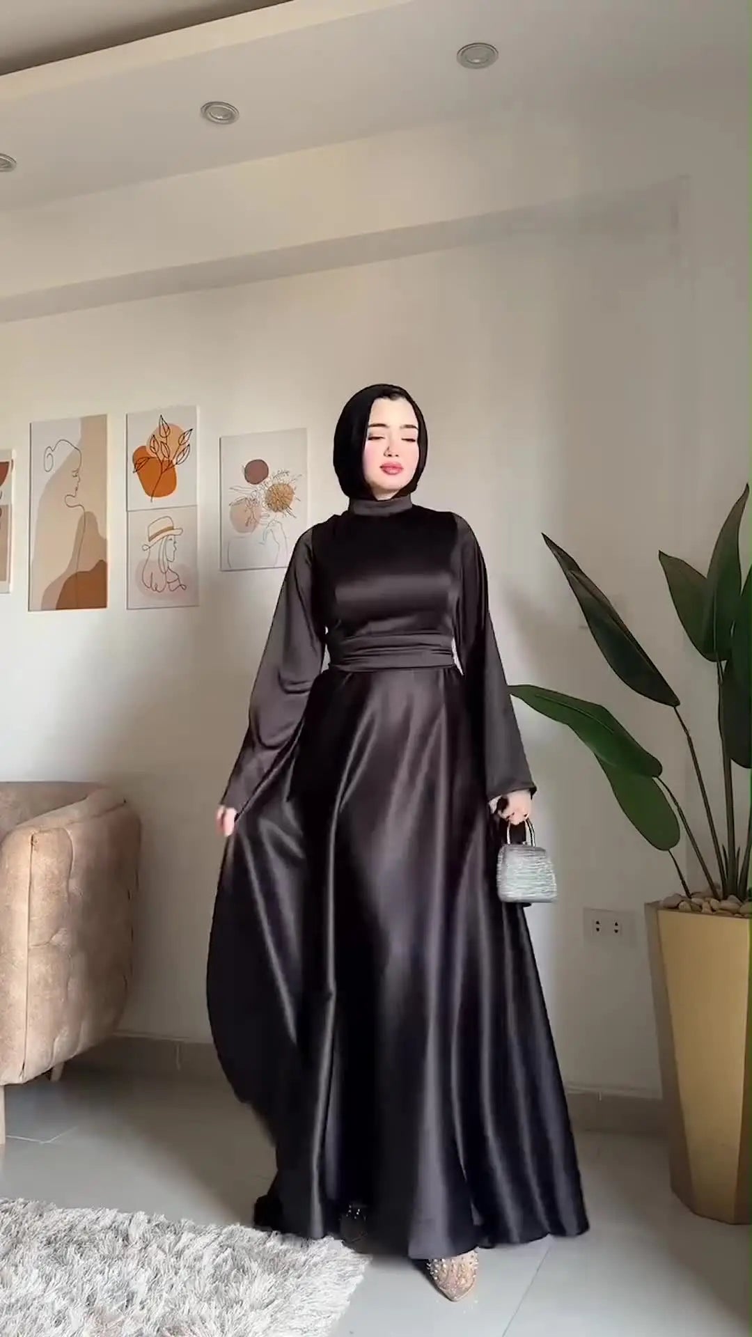 Eid Flare Sleeve Muslim Abaya Women Dresses Sashes Jalabiya Kaftan Solid Vestidos Arab Long Robe Ramadan Morocco Dubai Abayas