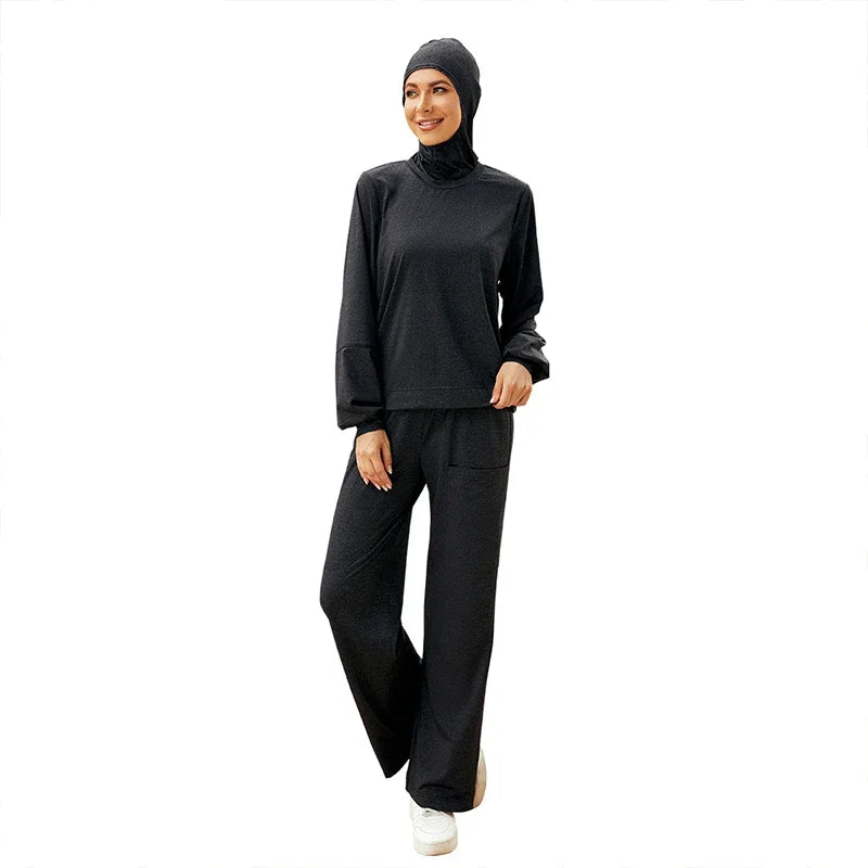 summer Muslim Women 3 Swimwear Set Hijab Swimsuit Maxi Dress Full Cover Up Islam Maillot summer Abaya Dubai Modest Swimwear