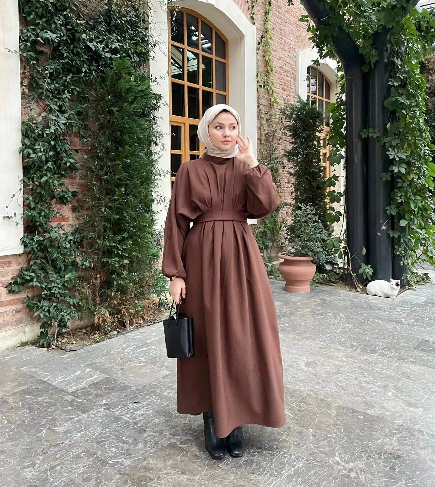 Eid Modest Muslim Dress for Women Jalabiya Ramadan Robe Dress 2024 Ramadan Caftan Party Long Dresses Vestido Largo Full Sleeve