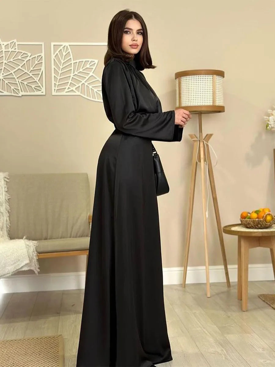 Eid Muslim Party Dress for Women Jalabiya Abaya Ramadan Long Dresses Abayas Woman Kimono Robe Caftan Vestidos Largos 2024