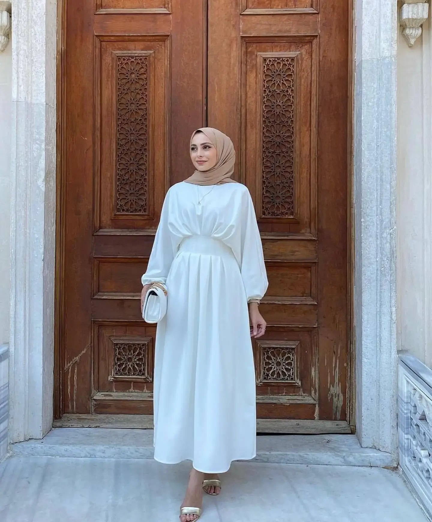 Eid Modest Muslim Dress for Women Jalabiya Ramadan Robe Dress 2024 Ramadan Caftan Party Long Dresses Vestido Largo Full Sleeve