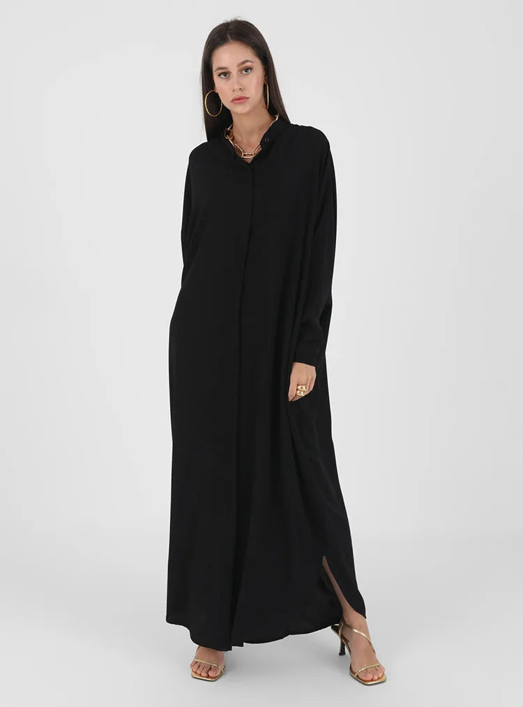 Woman Clothing Kaftan Muslim Robe Embroidered Loose and Breathable Djellaba Abaya Female Jubba Thobe Islam Bat Sleeve Dress Eid