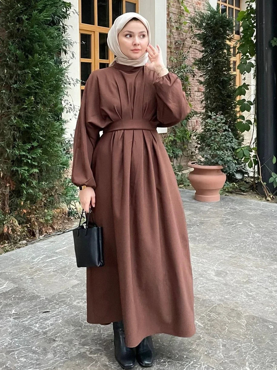 Eid Modest Muslim Dress for Women Jalabiya Ramadan Robe Dress 2024 Ramadan Caftan Party Long Dresses Vestido Largo Full Sleeve